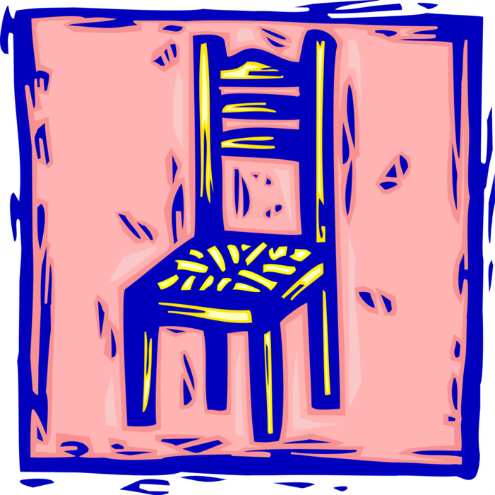 Vector Illustration of Kitchen Chair Furniture