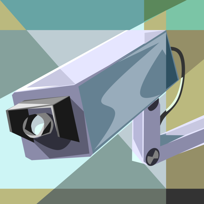 Vector Illustration of Video Security Surveillance Camera Closed-circuit Television (CCTV)