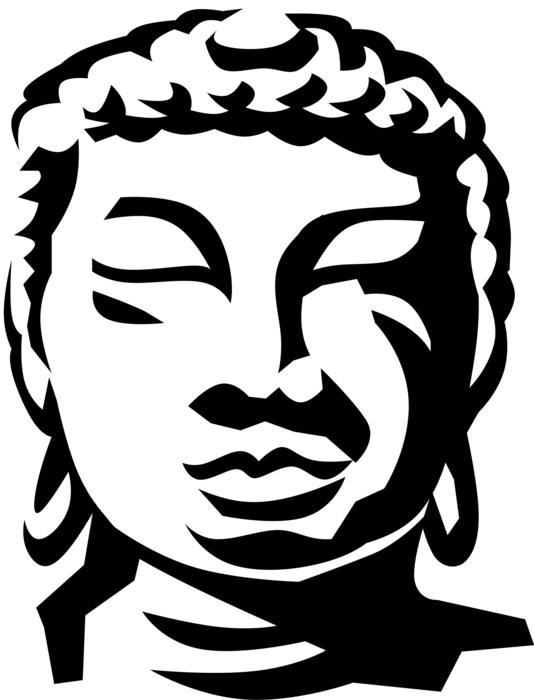Vector Illustration of Gautama Buddha "The Awakened One" Ascetic and Sage Founded Buddhism Brings Enlightenment and Wisdom