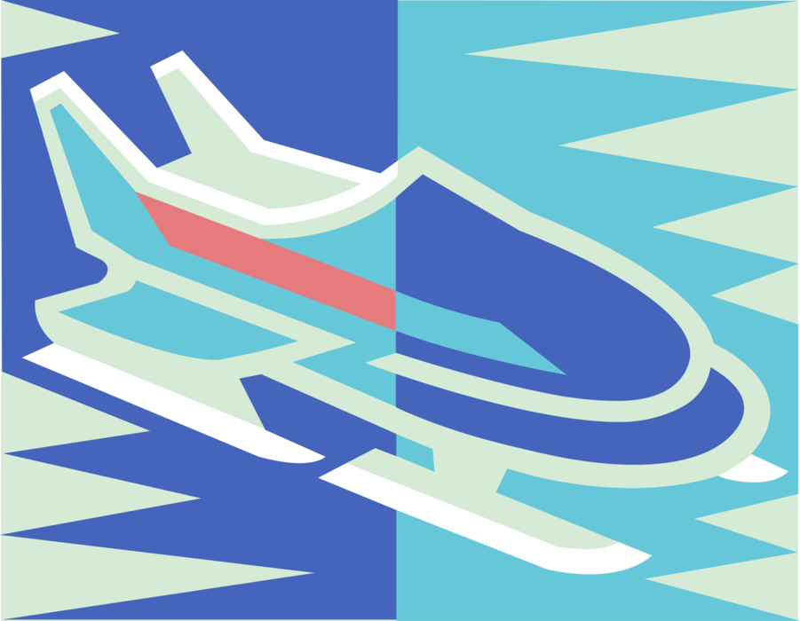 Vector Illustration of Winter Sport Two-Man Bobsleigh or Bobsled