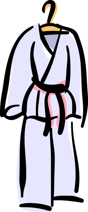 Vector Illustration of Martial Arts Keikogi or Dōgi Uniform Garment used for Training