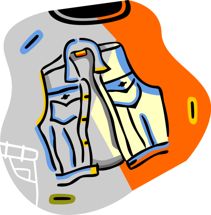 Vector Illustration of Fashion Apparel Clothing Sleeveless Vest