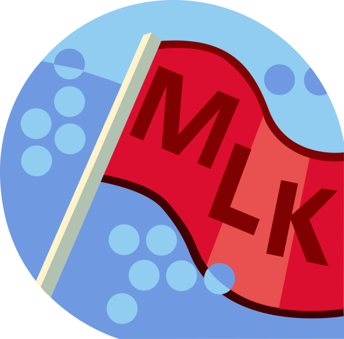 Vector Illustration of MLK Martin Luther King Day Celebration Flag