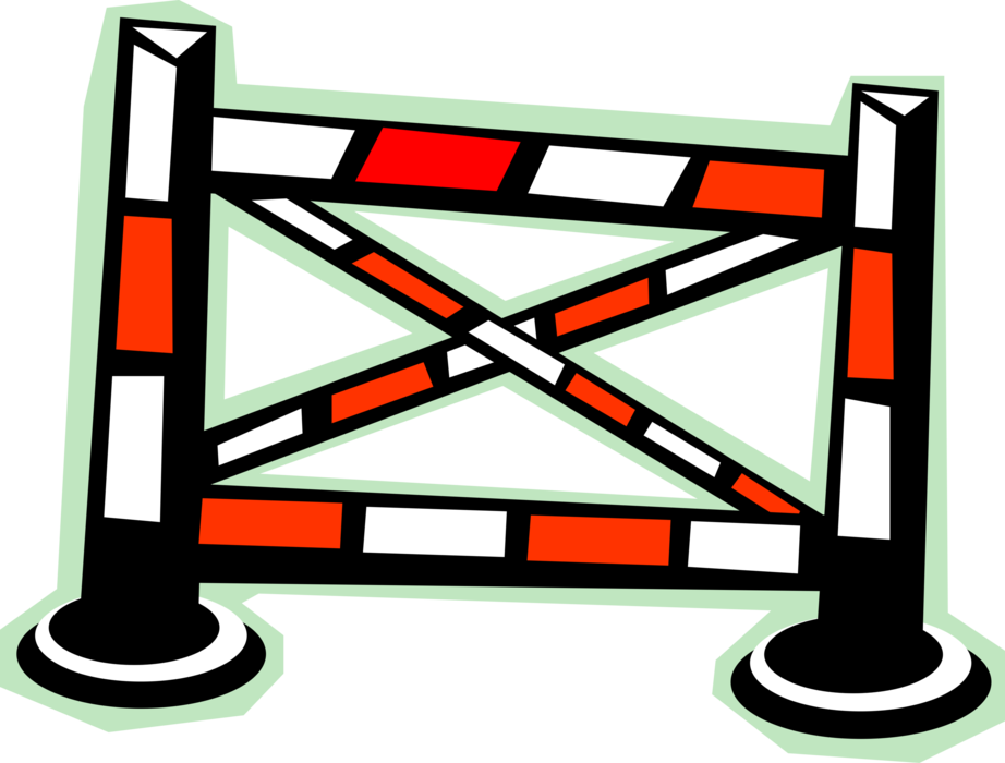 Vector Illustration of Horse Jumps Fence Barrier Obstacle in Equestrian Competition
