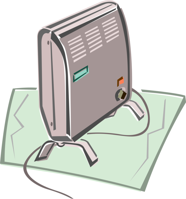 Vector Illustration of Portable Electric Heater
