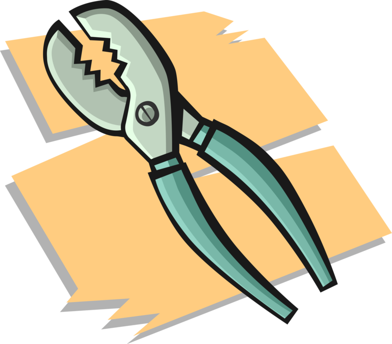 Vector Illustration of Pliers Hand Tool used to Hold Objects Firmly