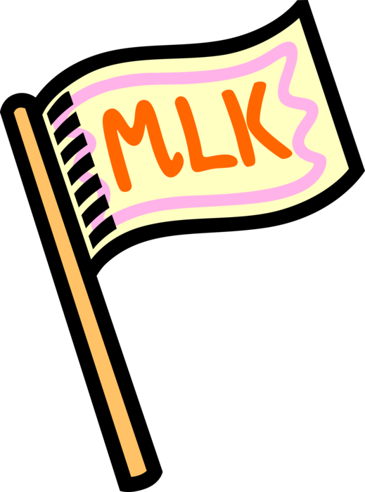 Vector Illustration of MLK Martin Luther King Day Celebration Flag
