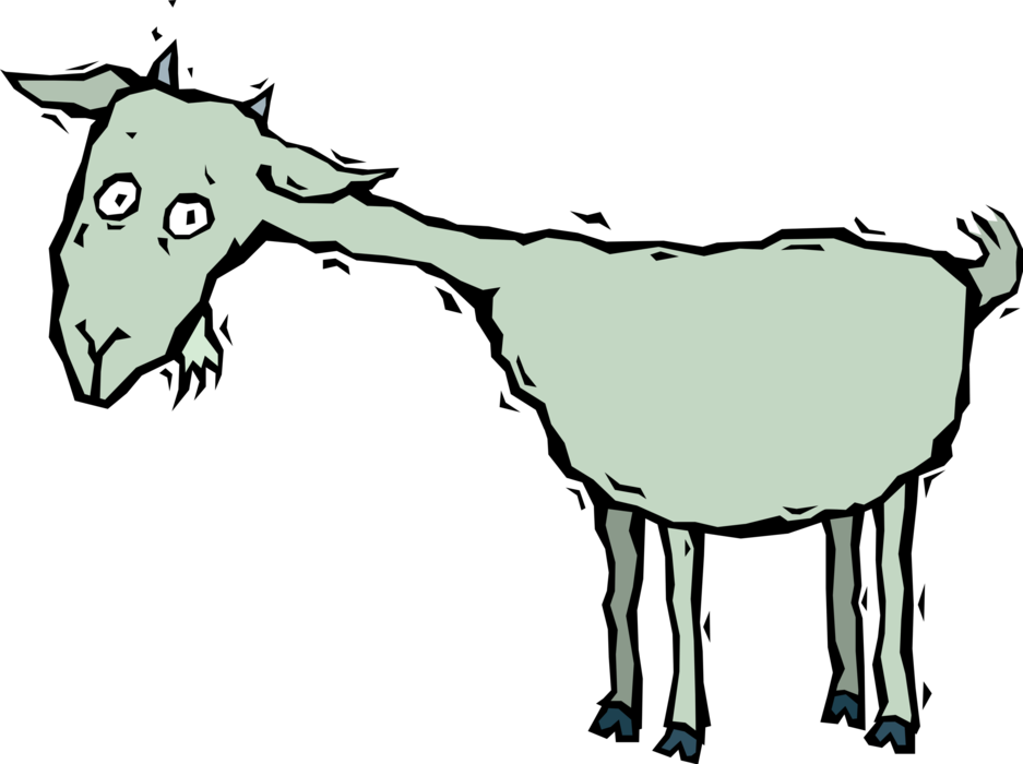 Vector Illustration of Domestic Billy Goat