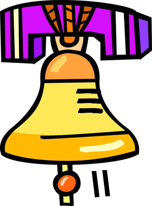Vector Illustration of Ringing Bell Idiophone Percussion Instrument