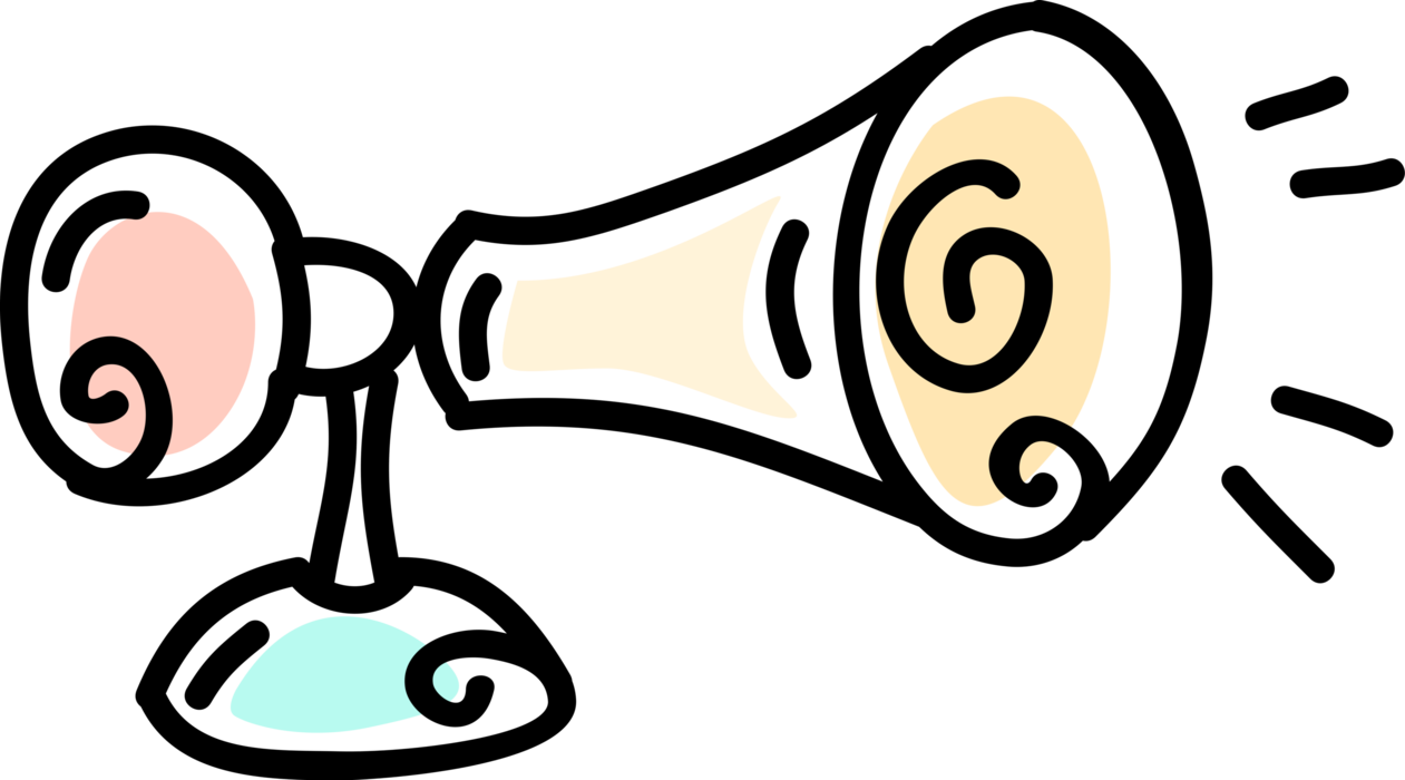 Vector Illustration of Public Address PA System Loudspeaker Speaker