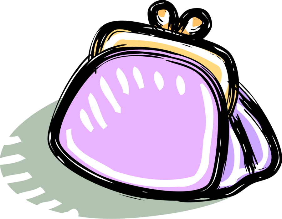 Coin Change Purse - Vector Image
