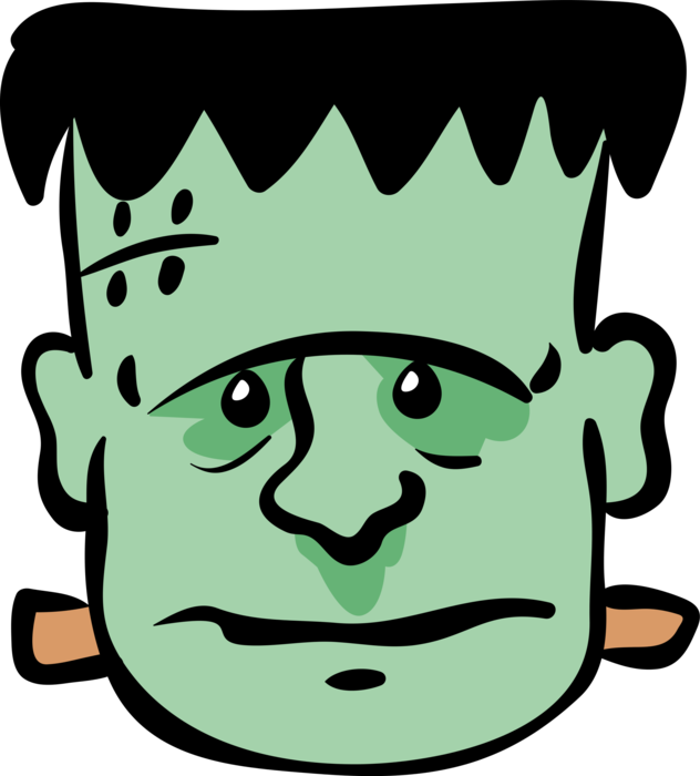 Vector Illustration of Halloween Frankenstein Monster Fictional Character