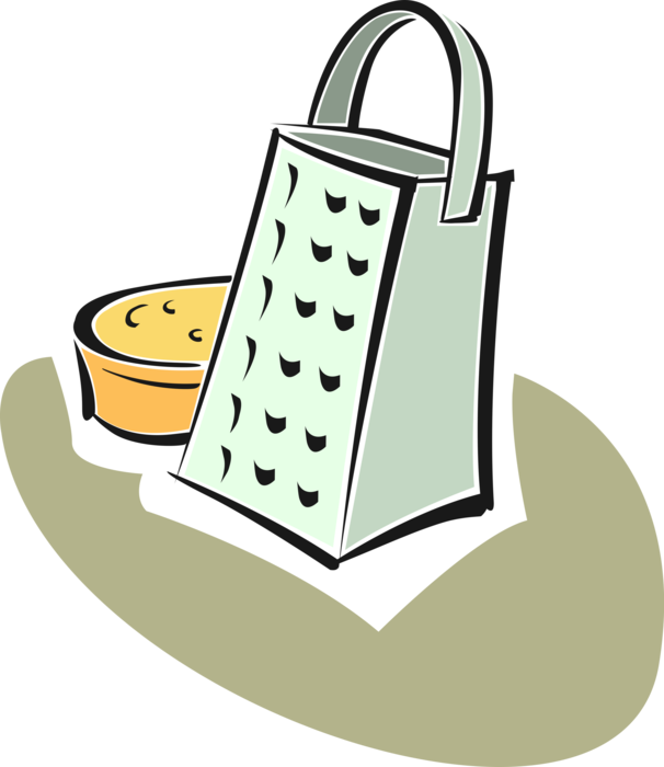 Vector Illustration of Kitchen Kitchenware Utensil Food Grater or Shredder