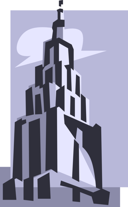 Vector Illustration of Skyscraper Office Tower Building