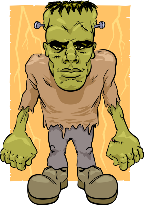 Vector Illustration of Frankenstein Monster Fictional Character