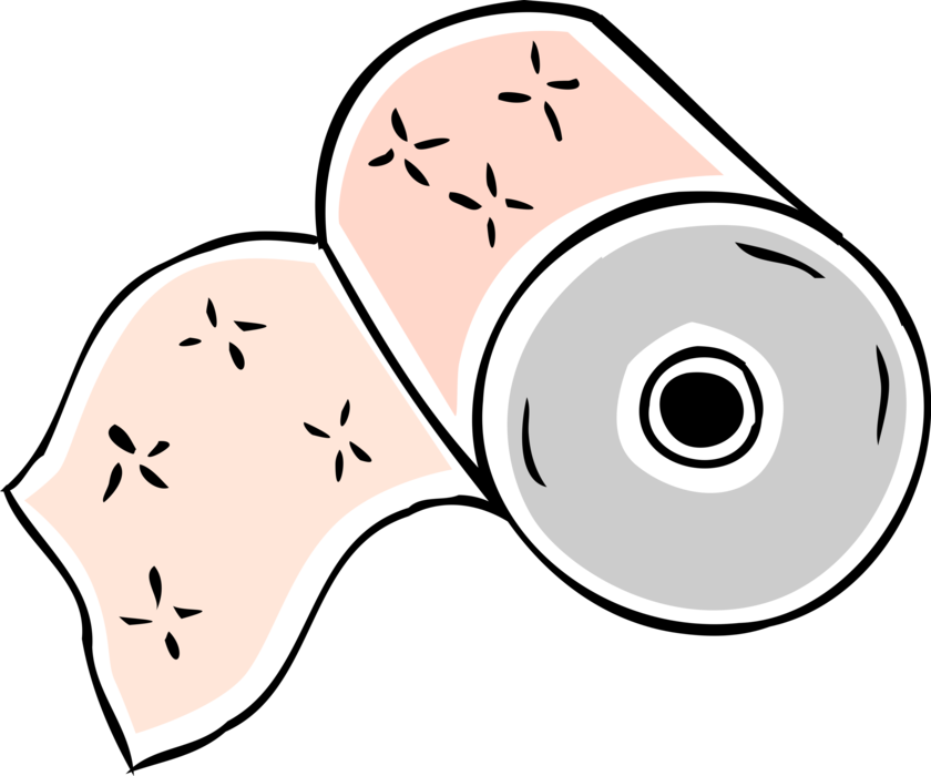 Vector Illustration of Sanitary Toilet Tissue or Toilet Paper for Hygiene