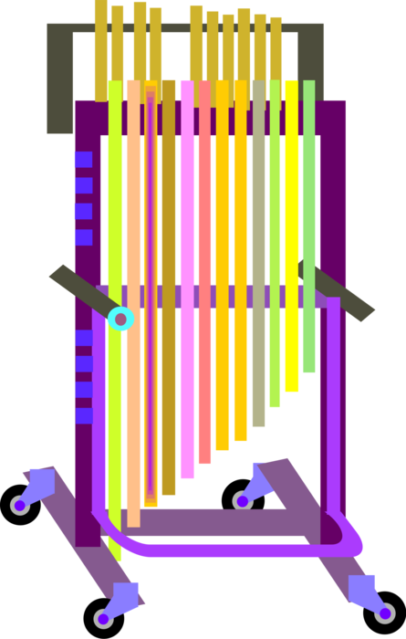 Vector Illustration of Orchestral Xylophone Chromatic Musical Instrument