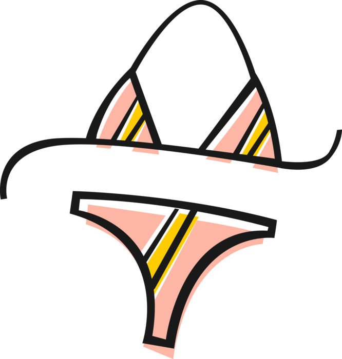 Vector Illustration of Bikini Swimsuit Bathing Suit Swimwear for Swimming