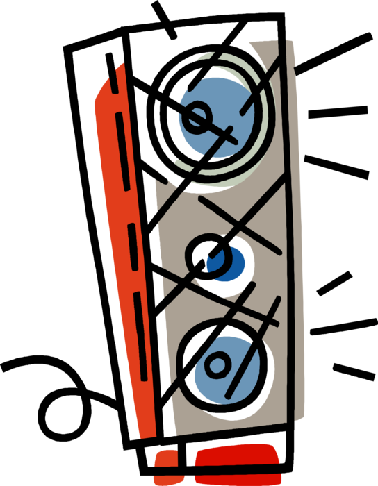 Vector Illustration of Audio Entertainment Stereo Loudspeaker Speaker