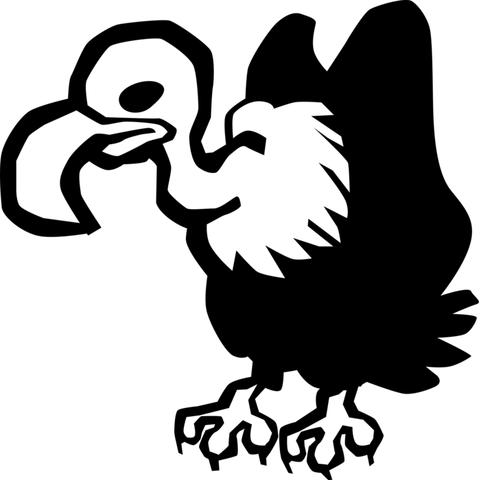 Vector Illustration of Buzzard Vulture Carnivore Bird of Prey 
