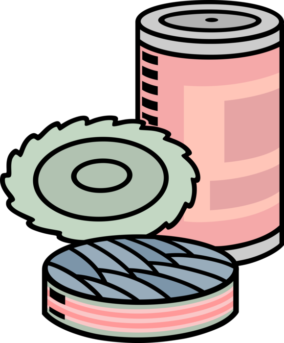 Vector Illustration of Tin or Can of Sardines Nutrient-Rich Fish with Canned Food