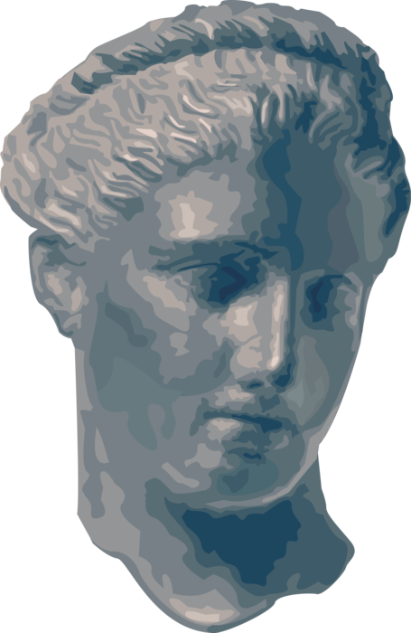 Vector Illustration of Sappho Greek Lyric Poet Born on Isle of Lesbos