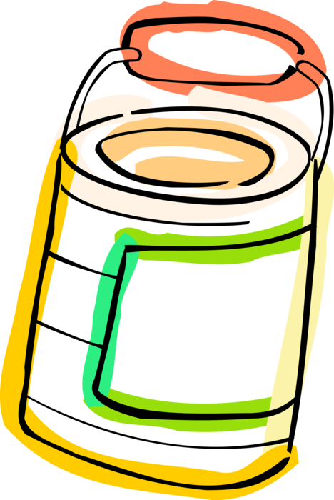 Vector Illustration of Paint Can for Painting and Home Renovations