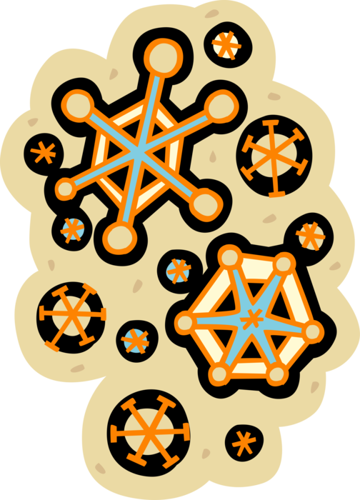 Vector Illustration of Snowflake Snow Ice Crystals