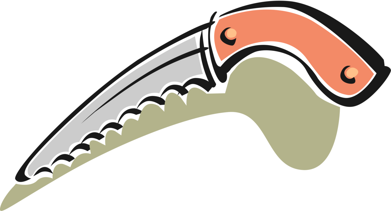 Vector Illustration of Drywall Saw Construction Tool