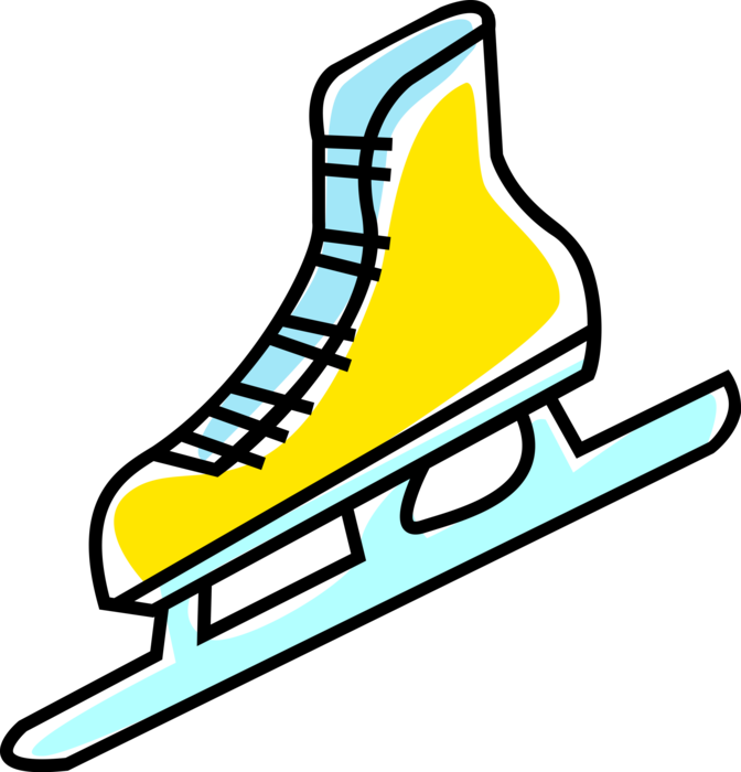 Vector Illustration of Speed Skating Ice Skate