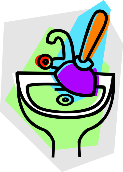 Vector Illustration of Plumber's Friend Toilet Plunger Clears Drain and Pipe Blockages