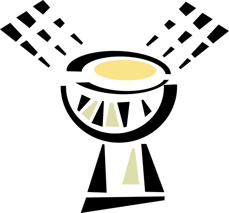 Vector Illustration of Timpani Drum Set or Drum Kit Percussion Instrument