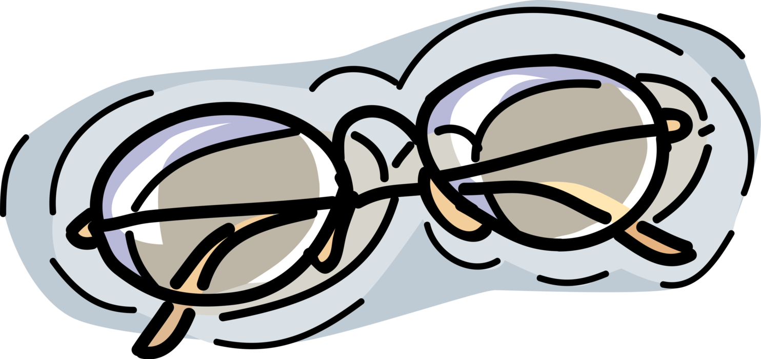 Vector Illustration of Reading Glasses or Eyeglasses Aid Vision
