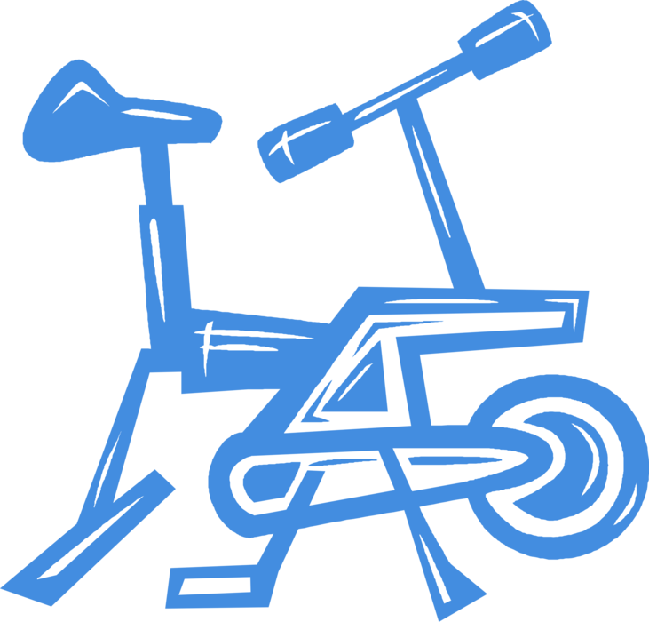 Vector Illustration of Stationary Bicycle Physical Fitness Exercise Bike Workout Equipment