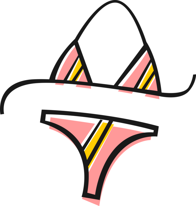 Vector Illustration of Bikini Swimsuit Bathing Suit Swimwear for Swimming