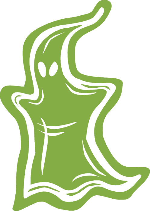 Vector Illustration of Halloween Ghost Phantom, Apparition, Spirit, Spook