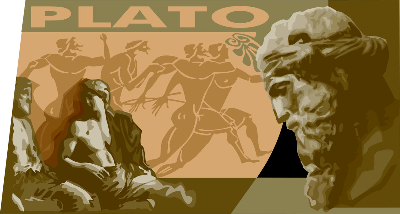 Vector Illustration of Plato, Philosopher in Classical Greece and Founder of the Academy in Athens