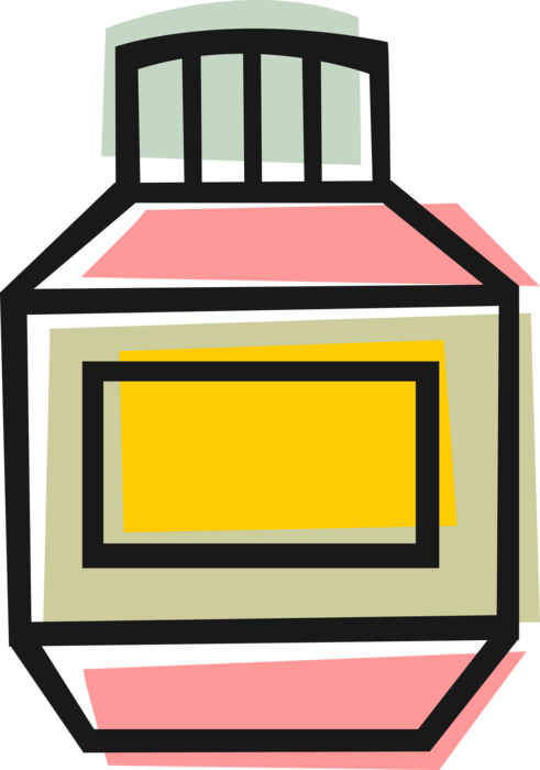 Vector Illustration of Bottle of Prescription Medicine Drugs Medication