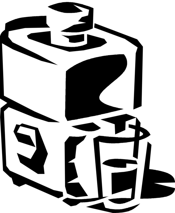 Vector Illustration of Small Kitchen Appliance Juice Maker Machine