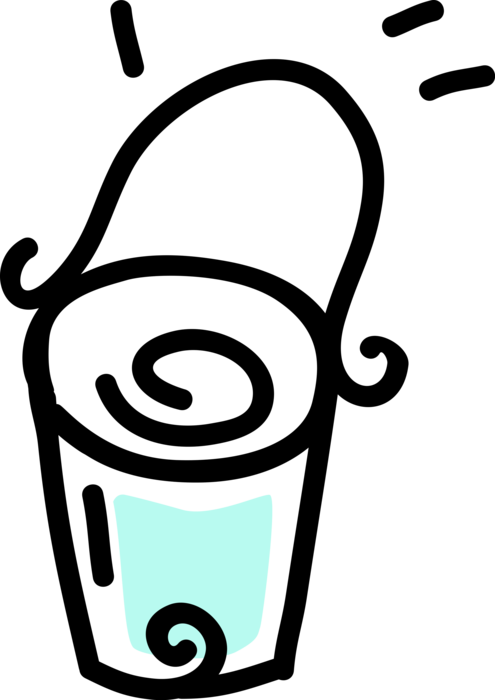 Vector Illustration of Bucket or Pail with Carry Handle