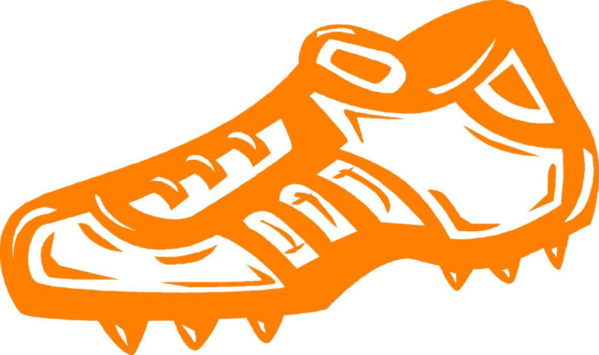 Vector Illustration of Athletic Sports Shoe Footwear Cleats