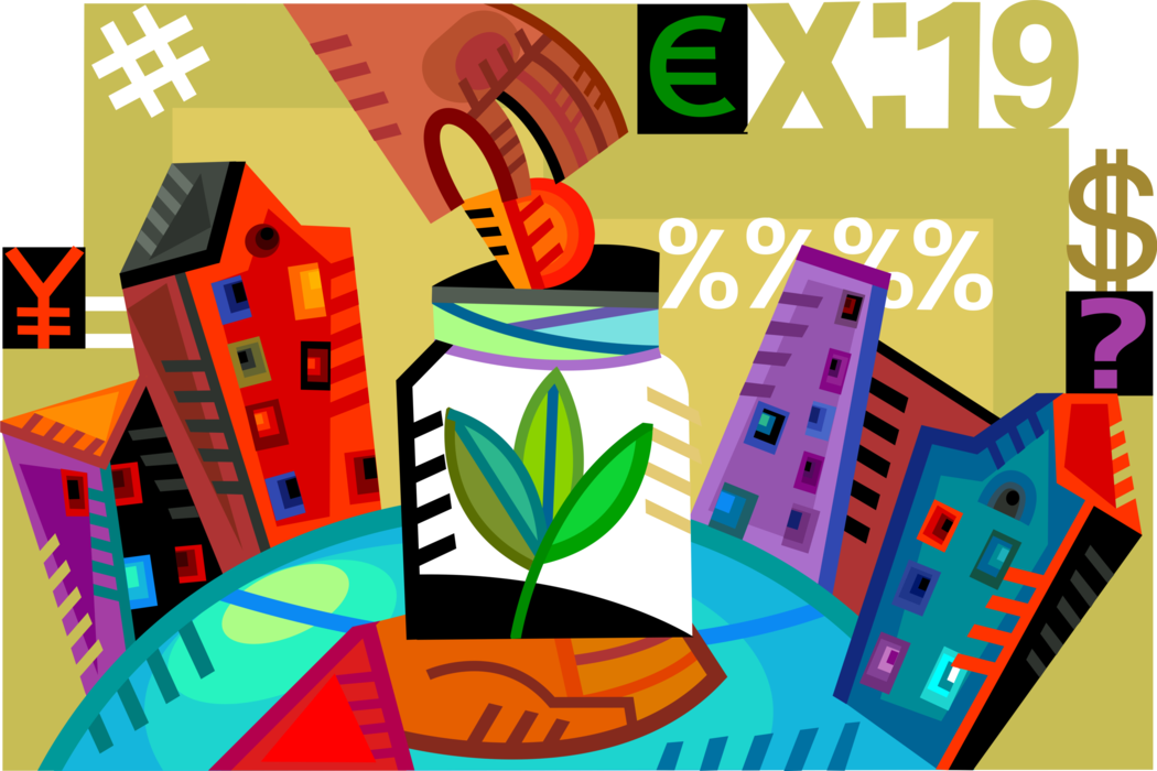 Vector Illustration of Hands Invest Financial Cash Money to Protect Environment and Ensure Biodiversity in Ecosystem
