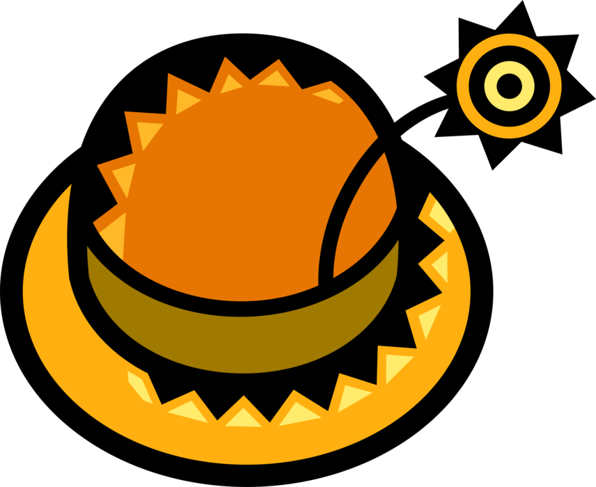 Vector Illustration of Head Covering Summer Hat Protects Against the Elements