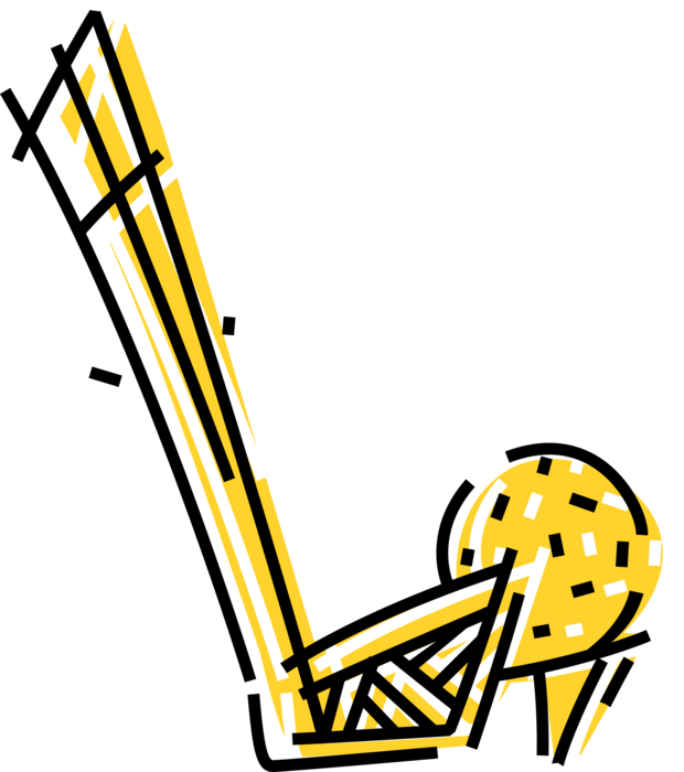 Vector Illustration of Sport of Golf Club and Ball