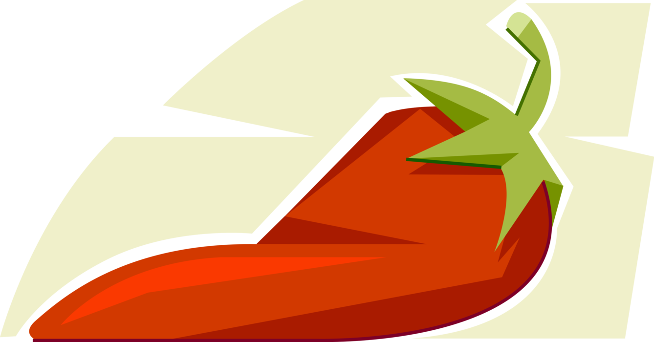 Vector Illustration of Cayenne Red Hot Chili or Chilli Pepper