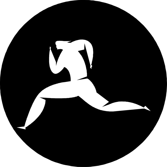 Vector Illustration of Track and Field Athletic Sport Contest Runner Running in Competitive Race