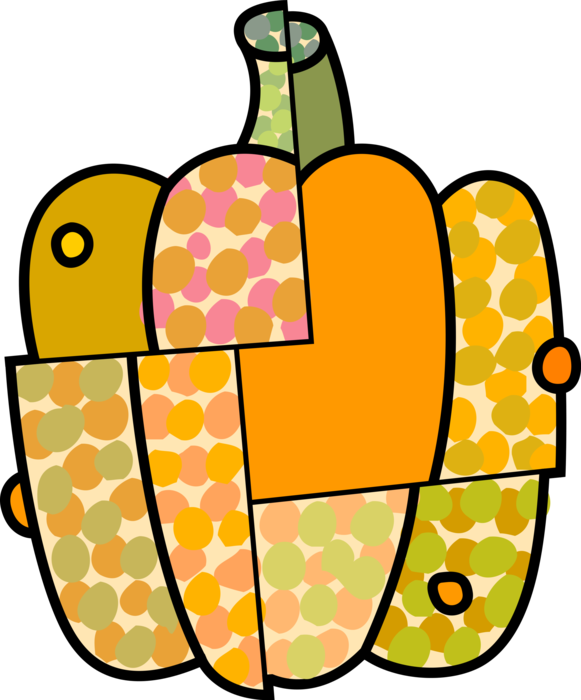 Vector Illustration of Fall or Autumn Harvest Pumpkin Squash