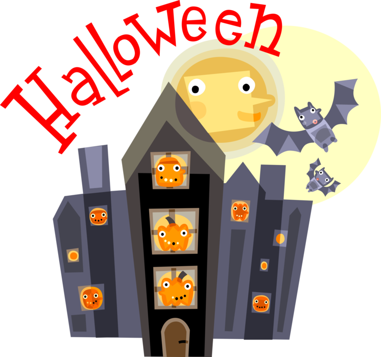 Vector Illustration of Halloween Scene