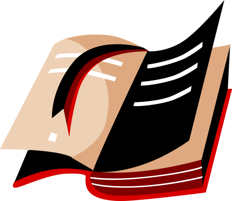 Vector Illustration of Books as Printed Works of Literature Fiction or Nonfiction Borrowed from Lending Library