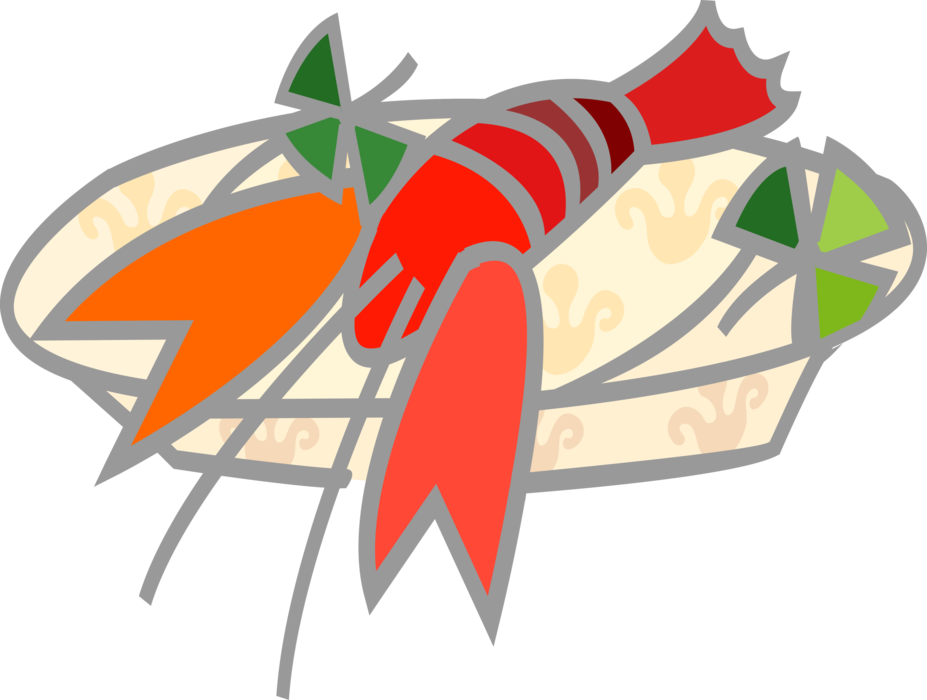Vector Illustration of Clawed Lobster Shellfish Seafood Marine Crustacean Dinner